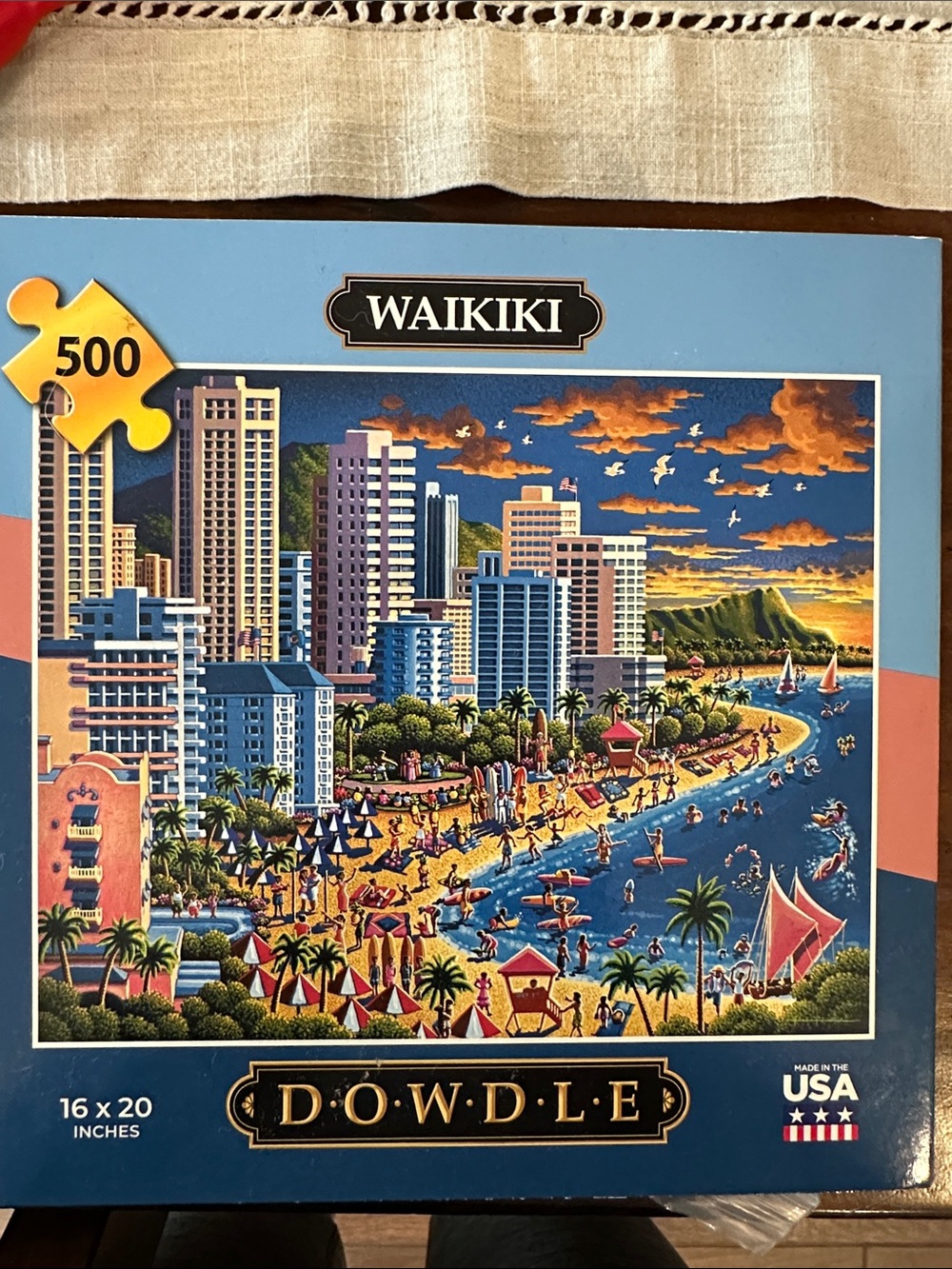 Dowdle Waikiki 500-Piece Beach Puzzle - Blue
